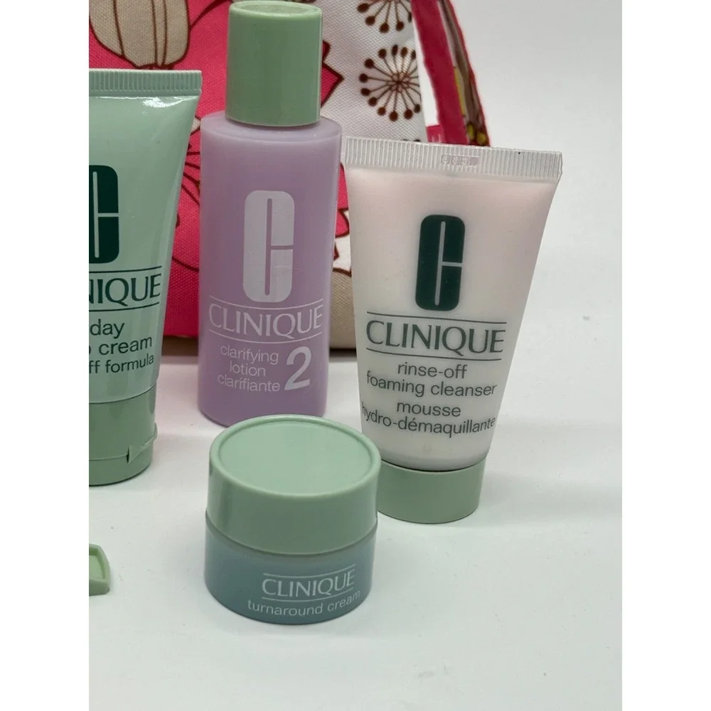 Clinique 10 PCS Travel Size Skincare Makeup Cream Sample‎ Gift Set With Bags New